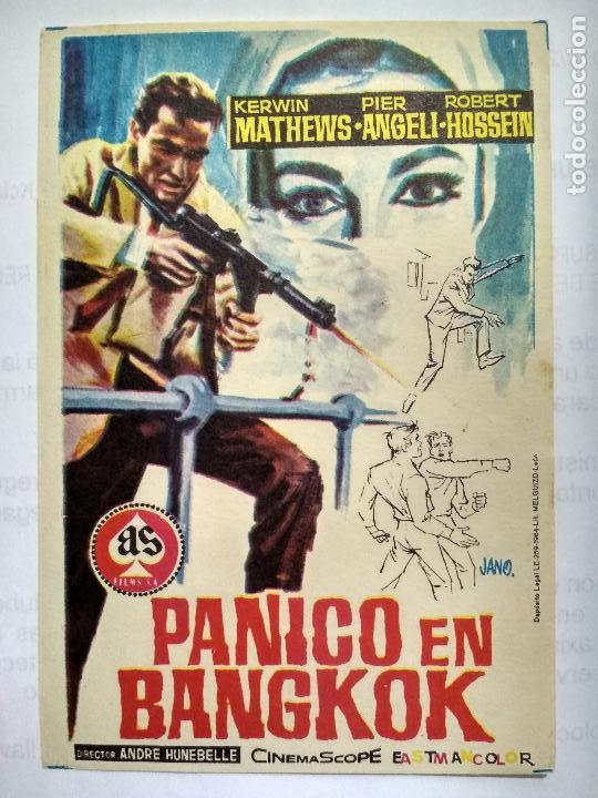  Flyers Publicitaires de films Anciens: FOLLETO DE CINE, PANICO EN BANGKOK, ORIGINAL, SIN PUBLICIDAD