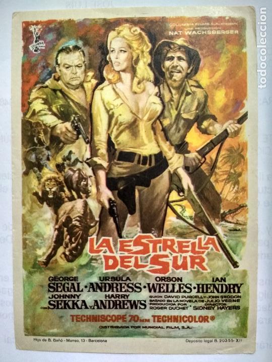  Flyers Publicitaires de films Anciens: FOLLETO DE CINE, LA ESTRELLA DEL SUR, ORIGINAL, SIN PUBLICIDAD