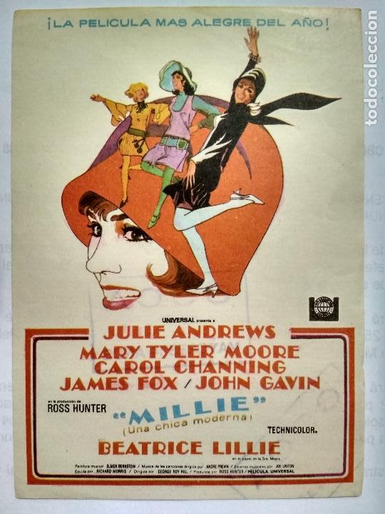  Flyers Publicitaires de films Anciens: FOLLETO DE CINE, MILLIE, UNA CHICA MODERNA CON JULIE ANDREWS, ORIGINAL, SIN PUBLICIDAD
