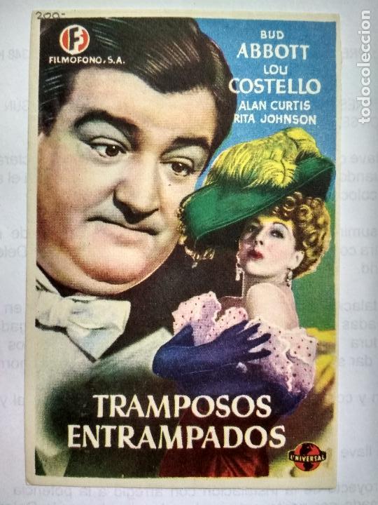  Flyers Publicitaires de films Anciens: FOLLETO DE CINE, TRAMPOSOS ENTRAMPADOS, ORIGINAL, SIN PUBLICIDAD