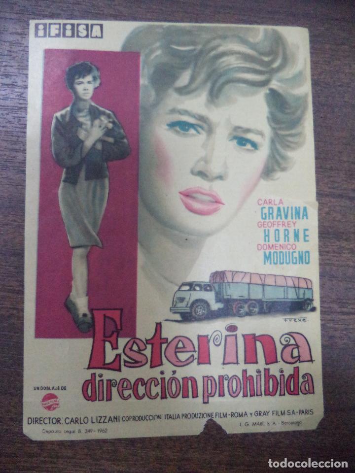 Cine: PROGRAMA DE CINE S/P. ESTERINA DIRECCION PROHIBIDA. - Foto 1