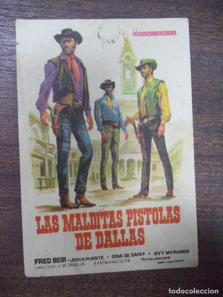 Cine: PROGRAMA DE CINE S/P. LAS MALDITAS PISTOLAS DE DALLAS. - Foto 1