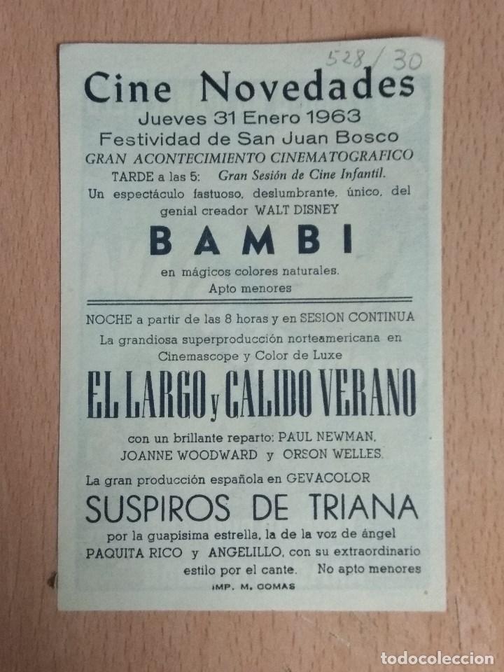 Cine: SUSPIROS DE TRIANA - PROGRAMA DE MANO. CON PUBLICIDAD - Foto 2