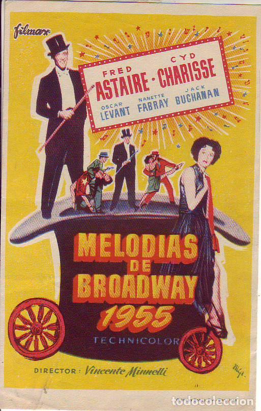  Flyers Publicitaires de films Anciens: MELODIAS DE BROADWAY 1955