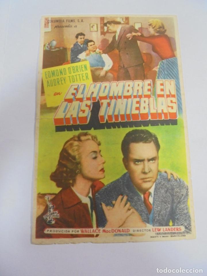 Cine: PROGRAMA DE CINE. C/P. EL HOMBRE EN LAS TINIEBLAS. CINES LIRICO - BALEAR - PROGRESO - Foto 1
