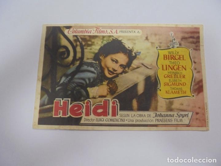 Cine: PROGRAMA DE CINE. C/P. HEIDI. CINES FANTASIO Y PARIS - Foto 1