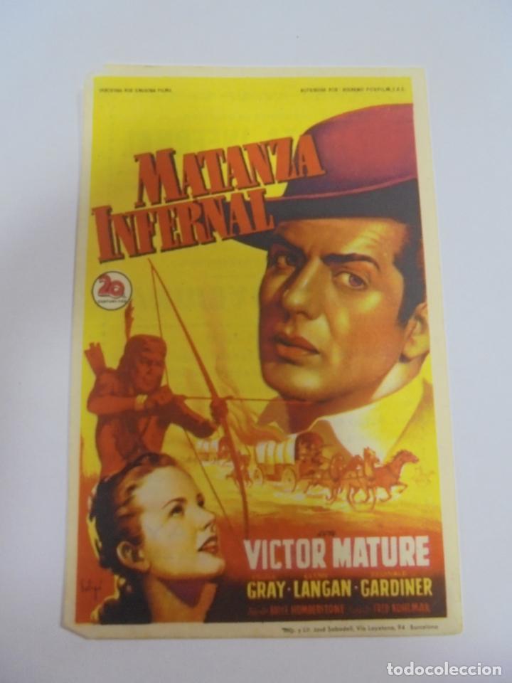 Cine: PROGRAMA DE CINE. C/P. MATANZA INFERNAL. CINE ESPLAY - Foto 1