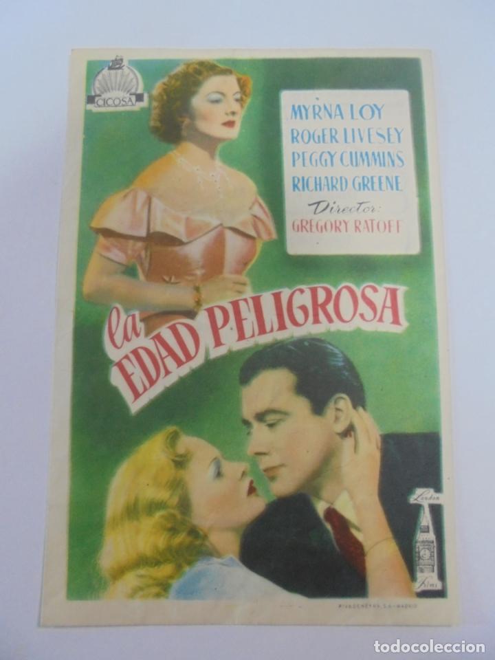 Cine: PROGRAMA DE CINE. C/P. LA EDAD PELIGROSA. CINE BERGADAN - Foto 1