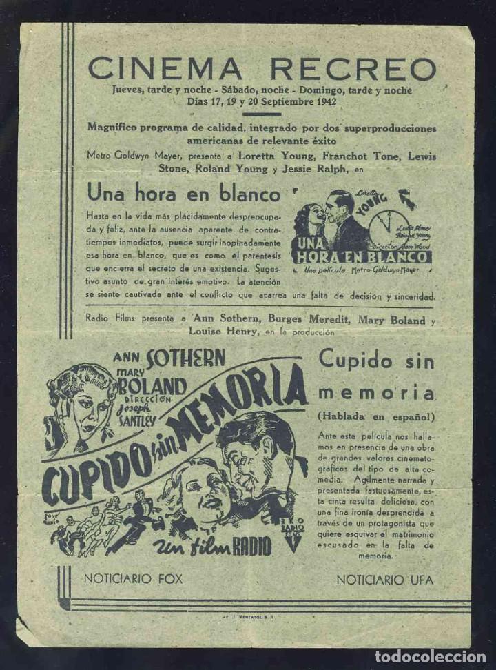 Cine: Programa de cine local: UNA HORA EN BLANCO (Loreta Young) - CUPIDO SIN MEMORIA - Foto 1