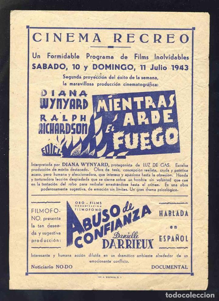 Cine: Programa de cine local: MIENTRAS ARDE EL FUEGO - ABUSO DE CONFIANZA - Foto 1
