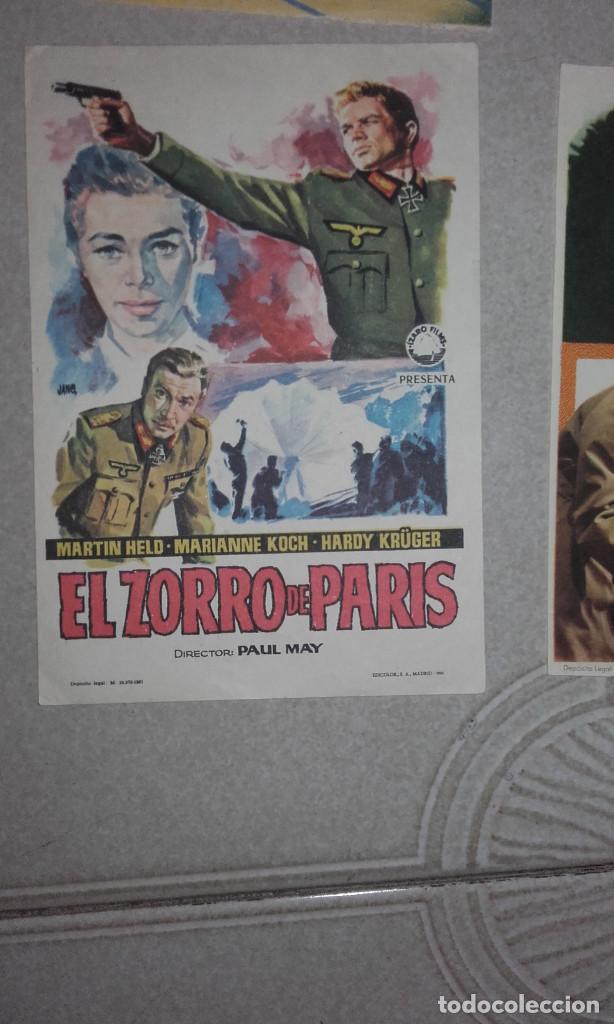 Folhetos de m&atilde;o de filmes antigos de cinema: EL ZORRO DE PARIS