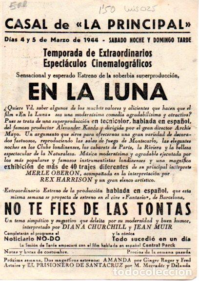 Cine: PROGRAMA DE CINE. EN LA LUNA... CON PUBLICIDAD - Foto 2