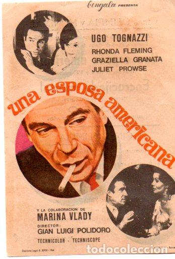 Cine: PROGRAMA DE CINE. UNA ESPOSA AMERICANA CON PUBLICIDAD - Foto 1