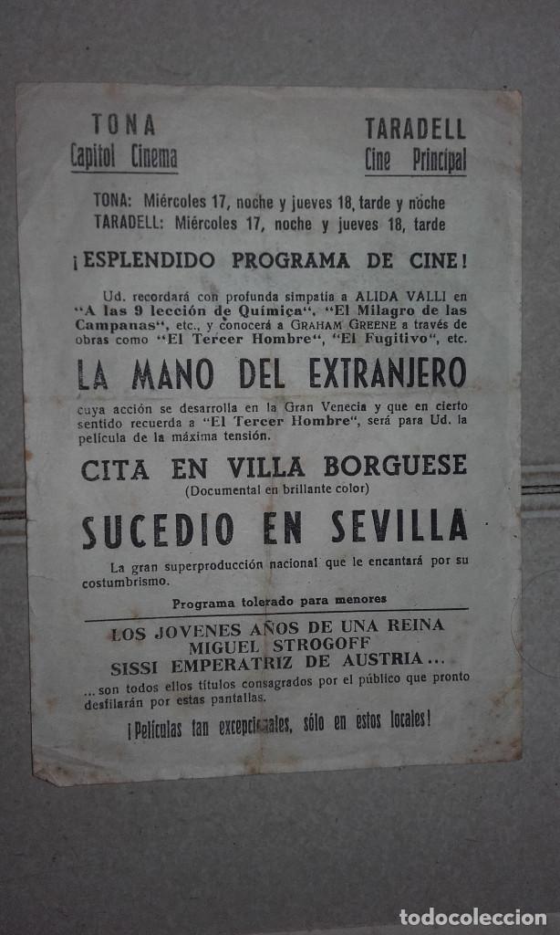 Cine: LA MANO DEL EXTRANJERO  TONA  TARADELL - Foto 2