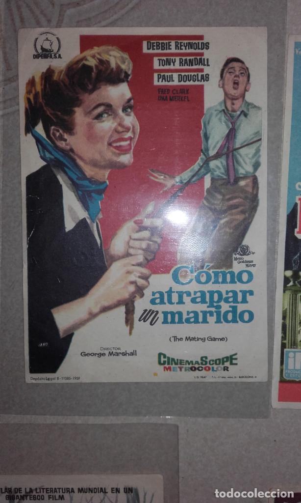 Folhetos de m&atilde;o de filmes antigos de cinema: COMO ATRAPAR MARIDO  SALA BORN