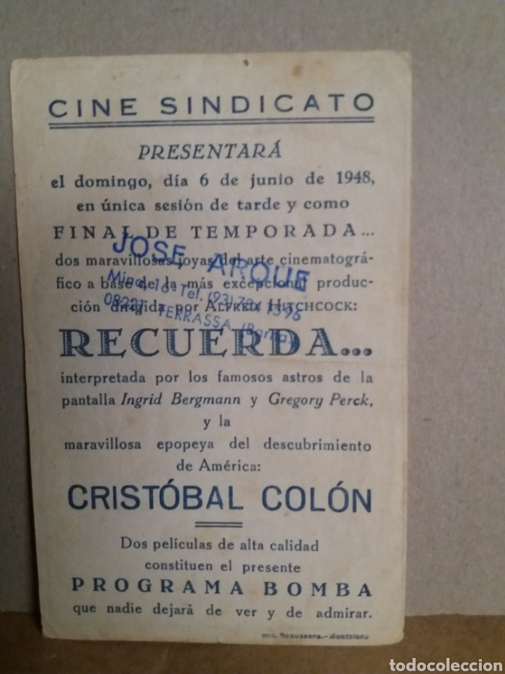 Cine: cristobal colon , cine sindicato - Foto 2