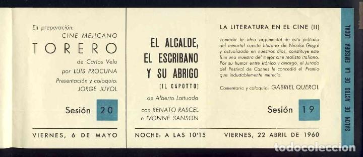 Cine: Programa de cine local: EL ALCALDE, EL ESCRIBANO Y SU ABRIGO. Doble - Foto 2