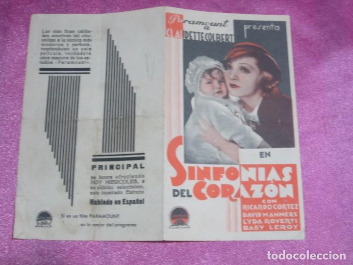 Cine: SINFONIAS DEL CORAZON PROGRAMA DE CINE DOBLE PARAMOUNT C25 - Foto 1