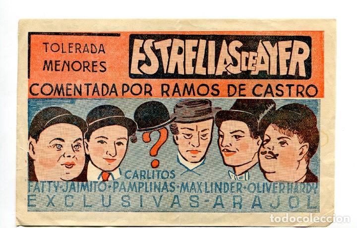  Flyers Publicitaires de films Anciens: ESTRELLAS DE AYER, con Max Linder, Jaimito, etc..