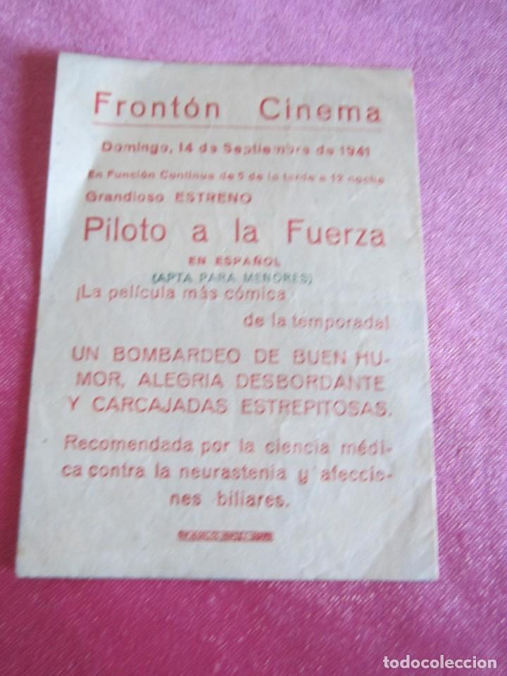 Cine: PILOTO A LA FUERZA  PROGRAMA DE CINE DOBLE - Foto 2