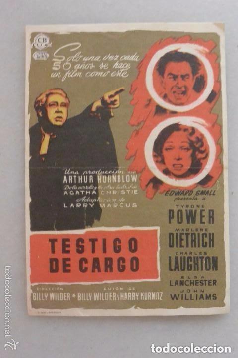 Cine: Programa cine de mano Testigo de cargo - Foto 1