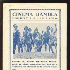 Cine: PROGRAMA DE CINE LOCAL DOBLE: DE L'AULA A LA FAULA (AMADEU BLASI). FILM HECHO EN TERRASSA. 1936. Lote 132758118