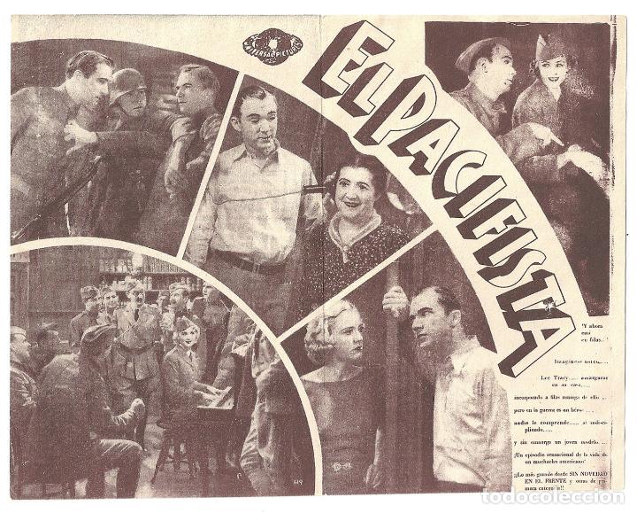 Cine: PTCC 014 EL PACIFISTA PROGRAMA DOBLE UNIVERSAL PAT OBRIEN GLORIA STUART - Foto 2