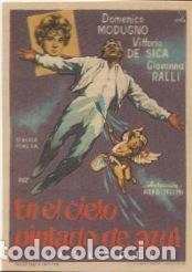 Cine: PROGRAMA DE CINE. EN EL CIELO PINTADO DE AZUL SIN PUBLICIDAD - Foto 1