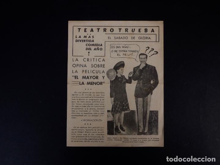 Cine: EL MAYOR Y LA MENOR. TEATRO TRUEBA BILBAO