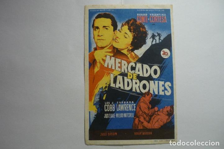 Cine: PROGRAMA MERCADO DE LADRONES - RICHARD CONTE -PUBLICIDAD - Foto 1