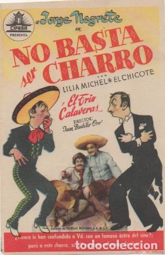 Cine: PROGRAMA DE CINE. NO BASTA SER CHARRO SIN PUBLICIDAD - Foto 1