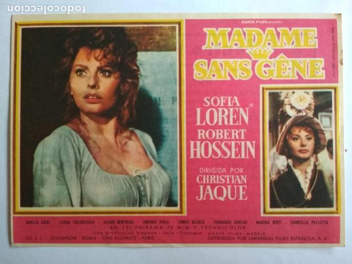 Cine: FOLLETO DE CINE, MADAME SANS GENE CON SOFIA LOREN, A&Ntilde;OS 60, ORIGINAL, TEATRO PRINCIPAL