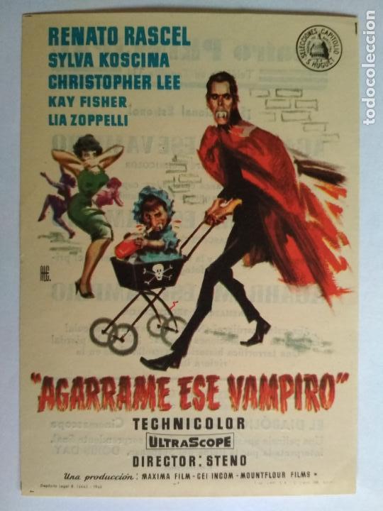 Cine: FOLLETO DE CINE, AGARRAME ESE VAMPIRO CON SILVA KOSCINA, A&Ntilde;OS 60, ORIGINAL, TEATRO PRINCIPAL - UBEDA