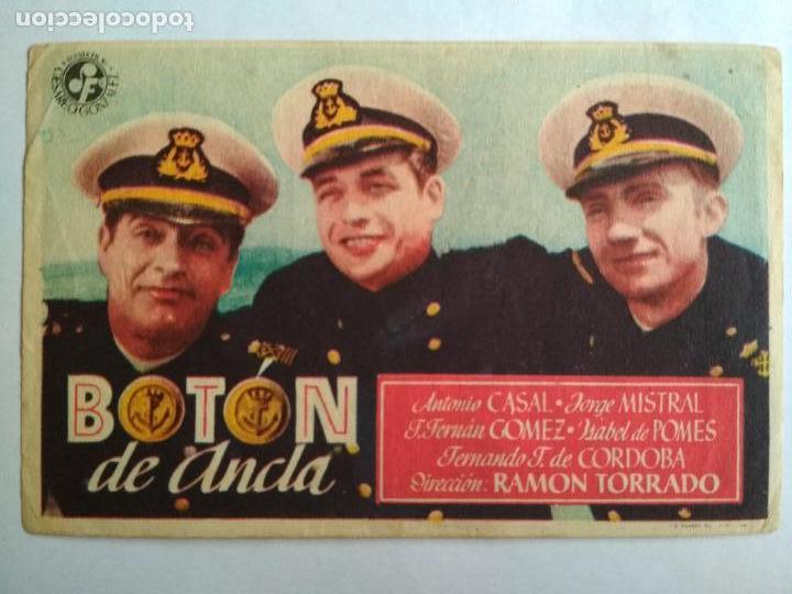 Kino: FOLLETO DE CINE, BOTON DE ANCLA CON F. FERNAN GOMEZ, ORIGINAL, CINE ALAMEDA