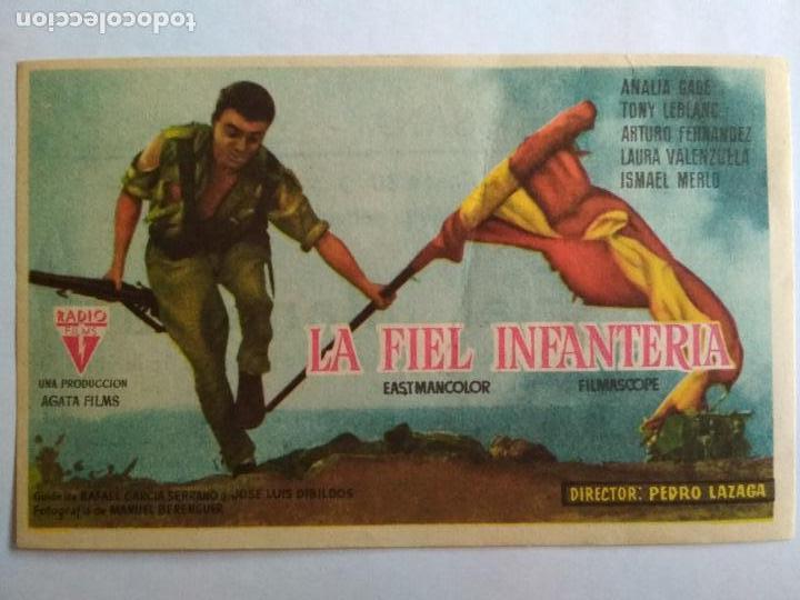 Kino: FOLLETO DE CINE, LA FIEL INFANTERIA CON ANALIA GADE , ORIGINAL, PALACIO ERISANA - LUCENA
