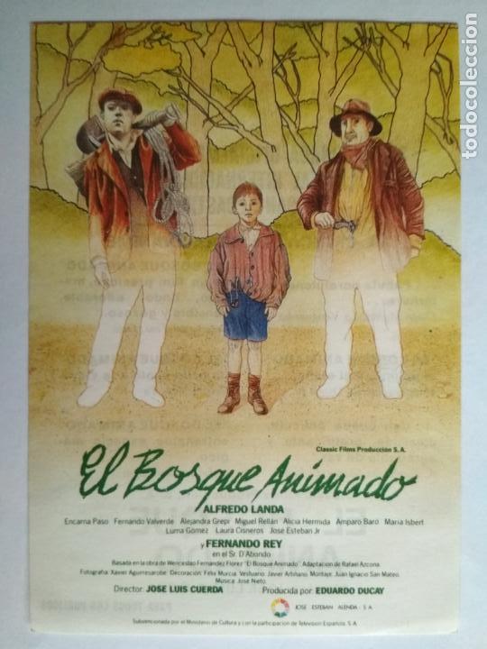 Kino: FOLLETO DE CINE, EL BOSQUE ANIMADO CON ALFREDO LANDA , ORIGINAL