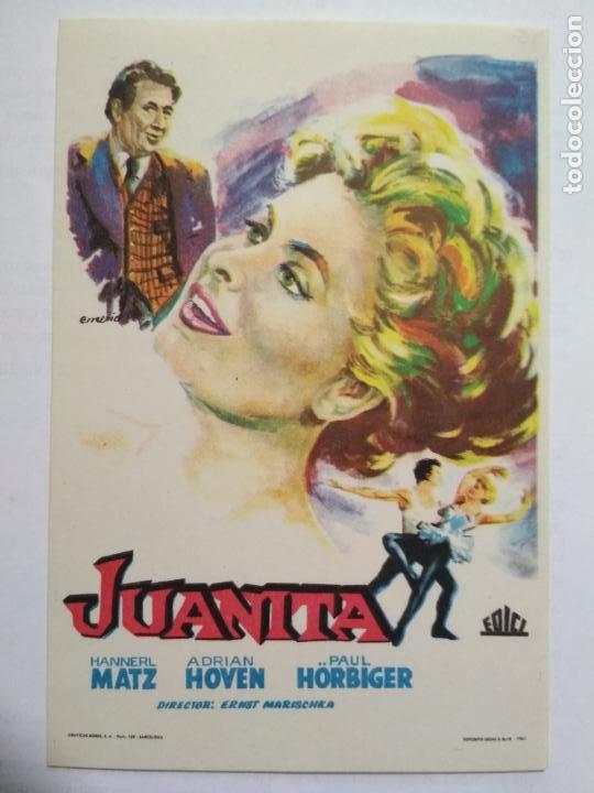 Cine: FOLLETO DE CINE, JUANITA CON HANNERL MATZ, ORIGINAL, A&Ntilde;OS 60, SIN PUBLICIDAD
