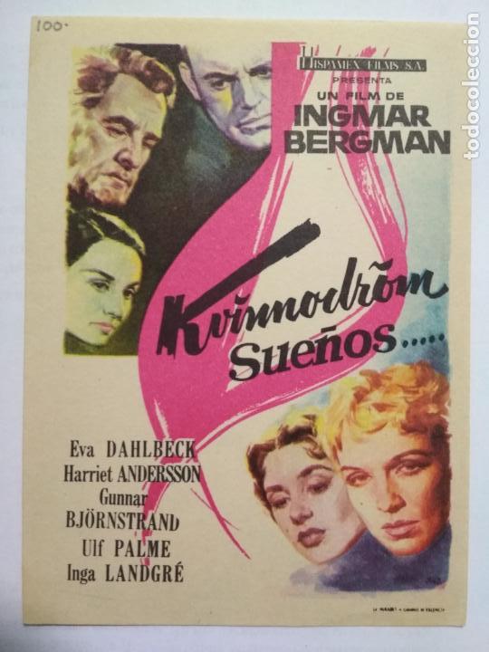 Cine: FOLLETO DE CINE, KVINNDROM CON EVA DAHLBECK, ORIGINAL, A&Ntilde;OS 60, SIN PUBLICIDAD