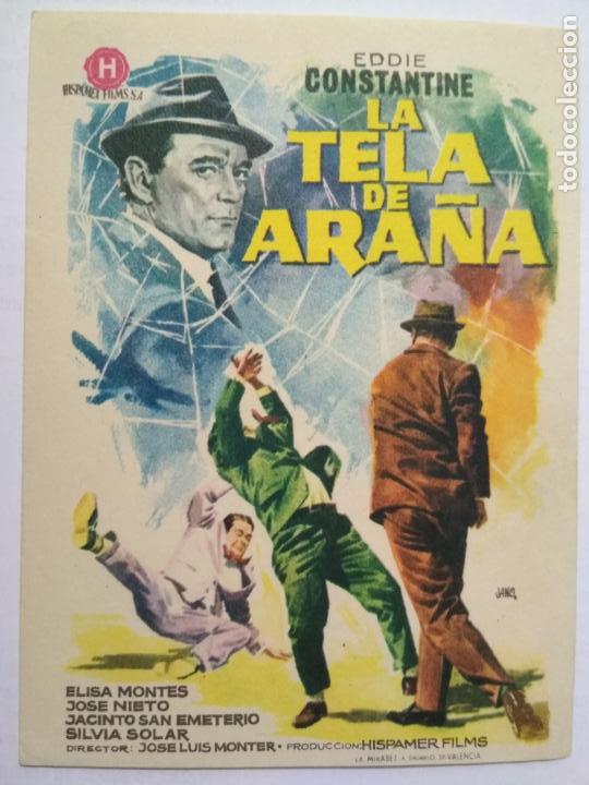 Cine: FOLLETO DE CINE, LA TELA DE ARA&Ntilde;A CON EDDIE CONSTANTINE, ORIGINAL, A&Ntilde;OS 60, SIN PUBLICIDAD