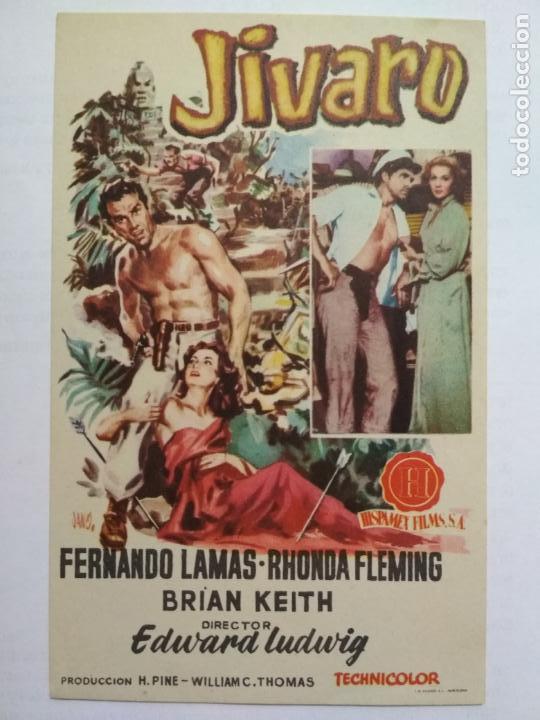 Cine: FOLLETO DE CINE, JIVARO - AMOR JOVEN CON FERNANDO LAMAS, ORIGINAL, SIN PUBLICIDAD