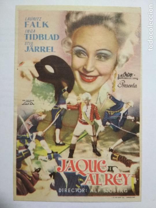 Cine: FOLLETO DE CINE, JAQUE AL REY CON LAURITZ FALD, ORIGINAL, A&Ntilde;OS 60, SIN PUBLICIDAD