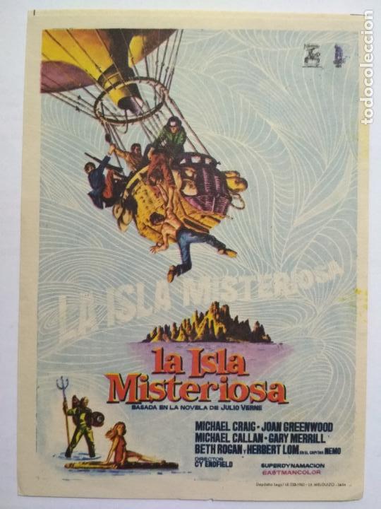 Cine: FOLLETO DE CINE, LA ISLA MISTERIOSA CON MICHAEL GRAIG, ORIGINAL, SIN PUBLICIDAD