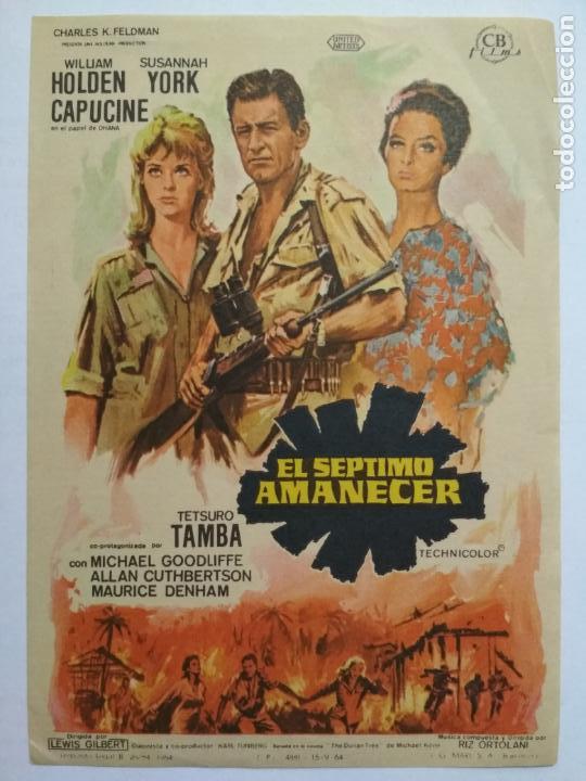 Cine: FOLLETO DE CINE, EL SEPTIMO AMANECER CON WILLIAN HOLDEN, ORIGINAL, SIN PUBLICIDAD