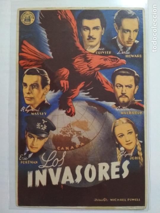 Kino: FOLLETO DE CINE, LOS INVASORES CON LESLIE HOWARD, ORIGINAL, SIN PUBLICIDAD