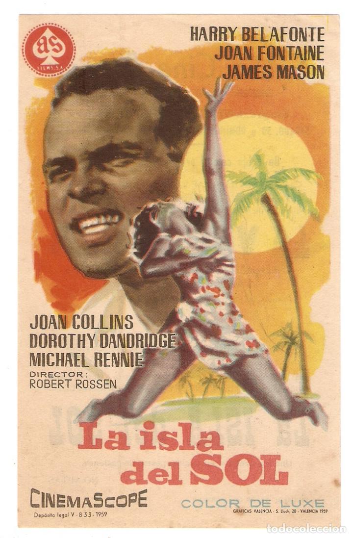 Cine: LA ISLA DEL SOL - HARRY BELAFONTE, JOAN FONTAINE, JAMES MASON - SAL&Oacute;N CINE ESPA&Ntilde;A, MASNOU
