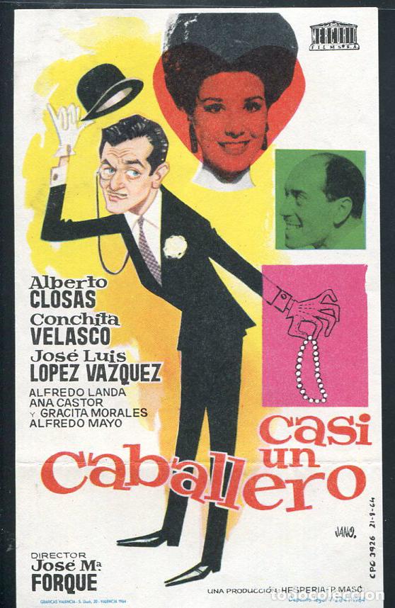 Cine: PROGRAMA ORIGINAL CONCHA VELASCO CASI UN CABALLERO - Foto 1