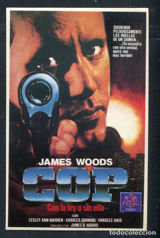 Cine: PROGRAMA ORIGINAL  COP CON LA LEY O SIN ELLA  JAMES WOODS PEGATINA - Foto 1