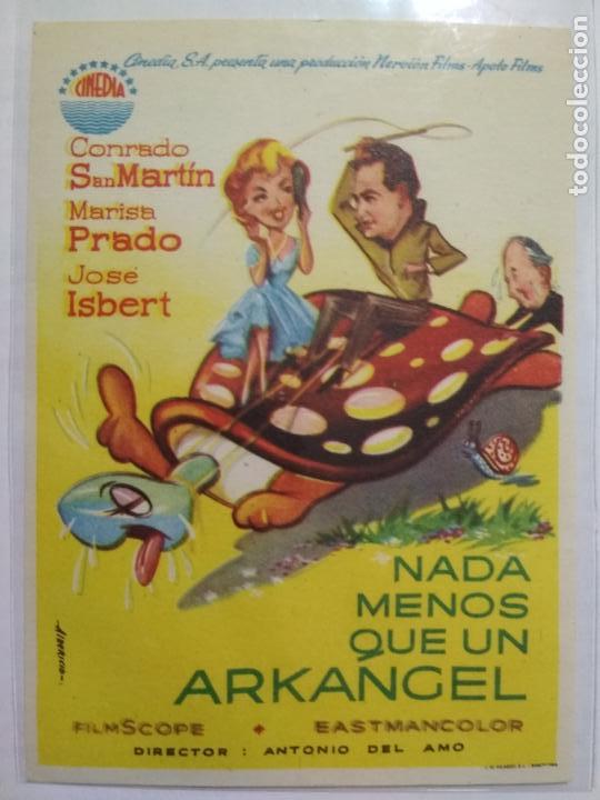 Kino: FOLLETO DE CINE, NADA MENOS QUE UN ARKANGEL CON JOSE ISBERT, ORIGINAL, SIN PUBLICIDAD