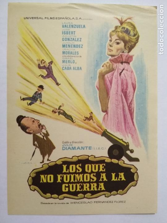 Kino: FOLLETO DE CINE, LOS QUE NO FUIMOS A LA GUERRA CON LAURA VALENZUELA Y JOSE ISBERT, ORIGINAL