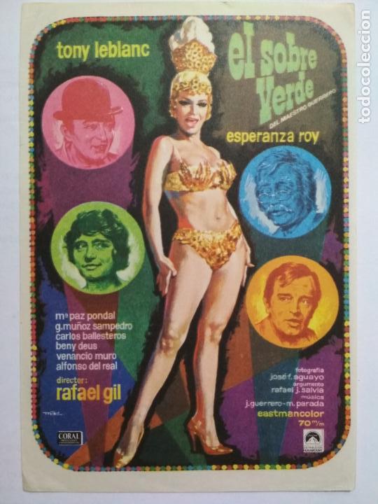 Kino: FOLLETO DE CINE, EL SOBRE VERDE CON TONY LEBLANC, ORIGINAL, SIN PUBLICIDAD